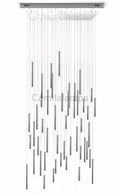 Bellini Square Tri - Tone Tubular Pendant Light Chandelier - Camilalamps - STPL4445-1SQ-116-14