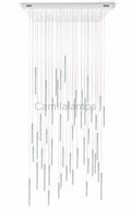 Bellini Square Tri - Tone Tubular Pendant Light Chandelier - Camilalamps - STPL4445 - SQ - 16 - 5