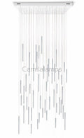 Bellini Square Tri - Tone Tubular Pendant Light Chandelier - Camilalamps - STPL4445-1SQ-116-15