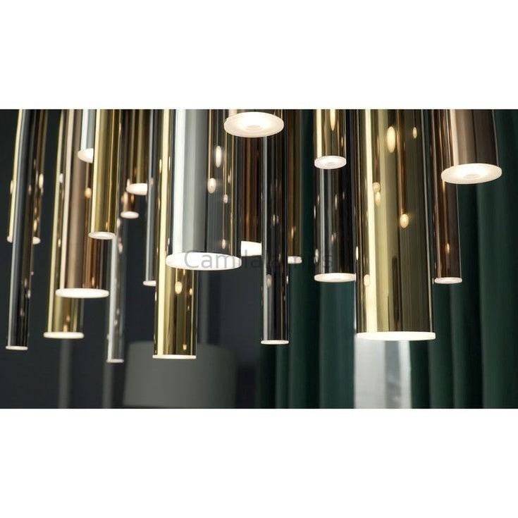 Bellini Square Tri - Tone Tubular Pendant Light Chandelier - Camilalamps - STPL4445-1SQ-116-11