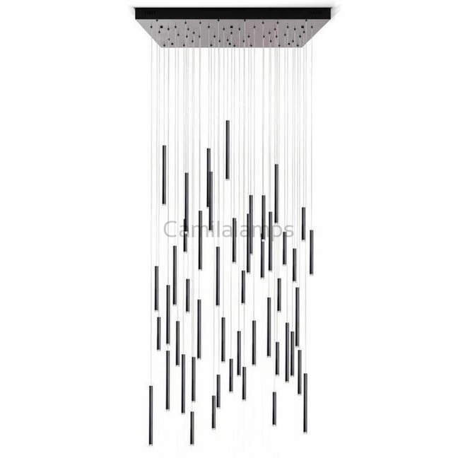 Bellini Square Tubular Pendant Light Chandelier - Camilalamps - BST-1S-1DB