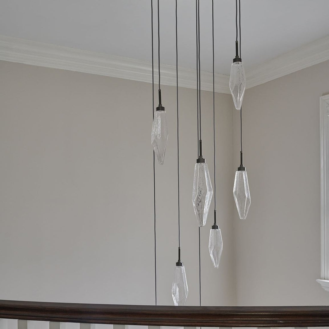 Beveled Rock Crystal Cluster Round Chandelier - Camilalamps - CA - CH256262