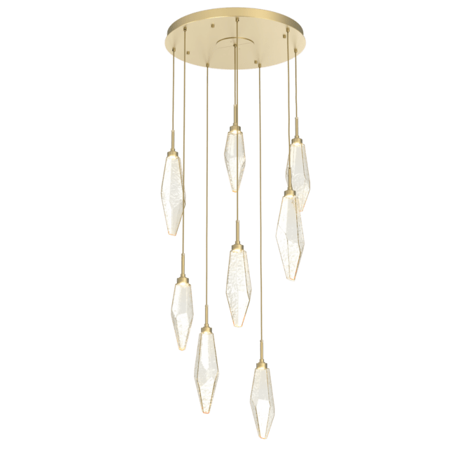 Beveled Rock Crystal Cluster Round Chandelier - Camilalamps - CA - CH256265