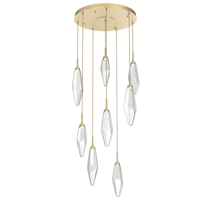 Beveled Rock Crystal Cluster Round Chandelier - Camilalamps - CA - CH256269