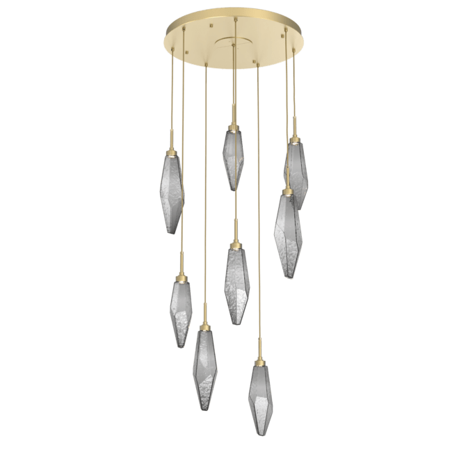 Beveled Rock Crystal Cluster Round Chandelier - Camilalamps - CA - CH256273