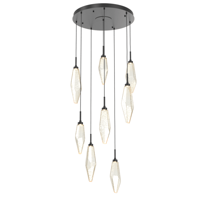 Beveled Rock Crystal Cluster Round Chandelier - Camilalamps - CA - CH256277