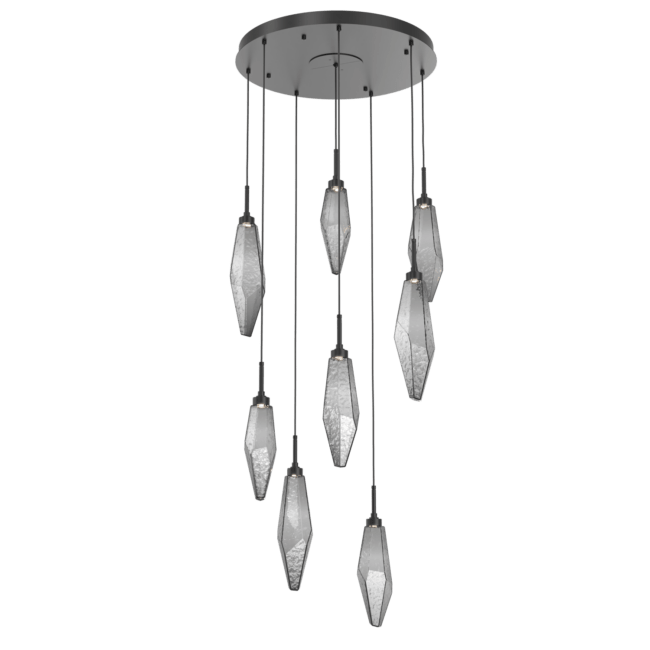 Beveled Rock Crystal Cluster Round Chandelier - Camilalamps - CA - CH256285
