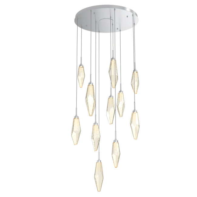 Beveled Rock Crystal Cluster Round Chandelier - Camilalamps - CA - CH256288
