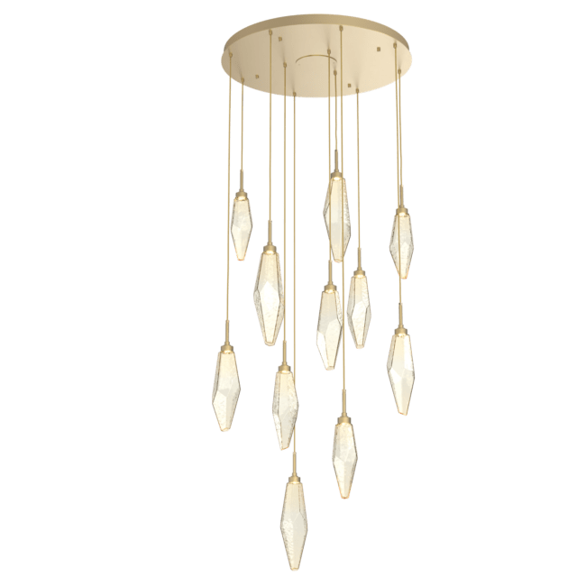 Beveled Rock Crystal Cluster Round Chandelier - Camilalamps - CA - CH256264