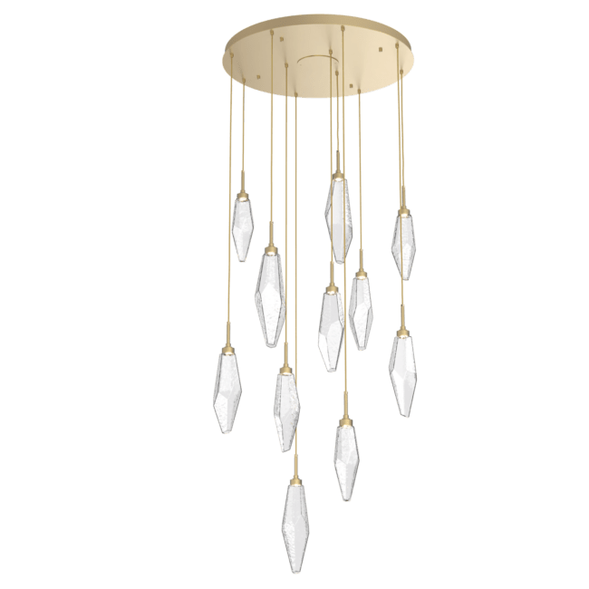 Beveled Rock Crystal Cluster Round Chandelier - Camilalamps - CA - CH256268