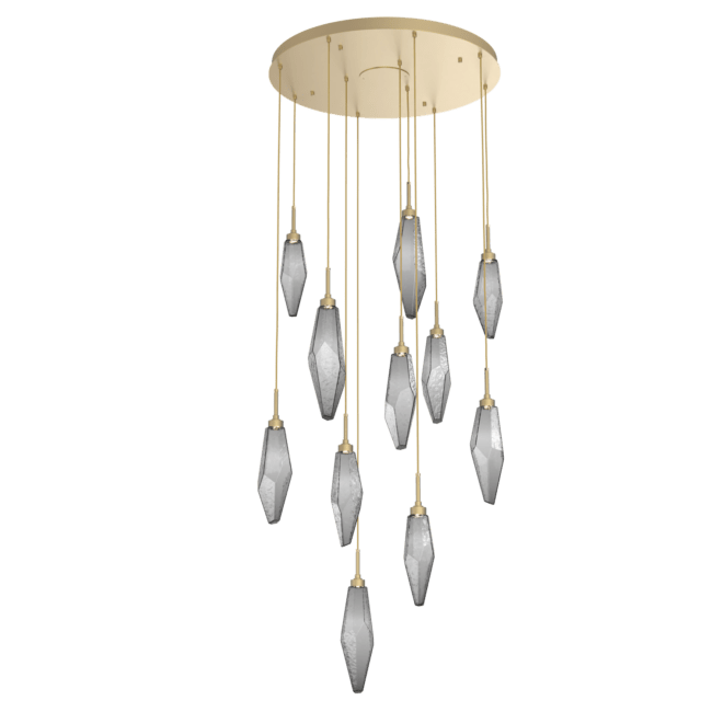 Beveled Rock Crystal Cluster Round Chandelier - Camilalamps - CA - CH256272