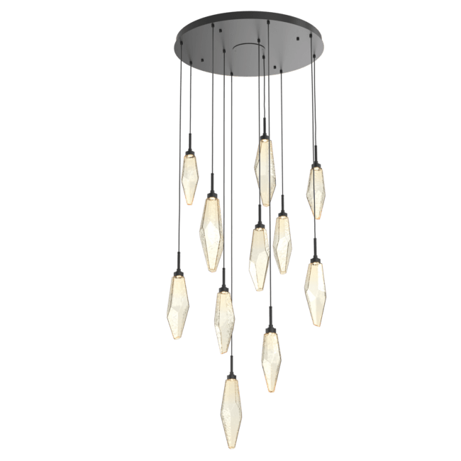 Beveled Rock Crystal Cluster Round Chandelier - Camilalamps - CA - CH256276