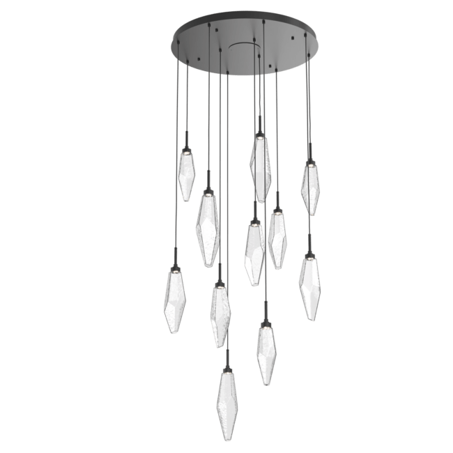Beveled Rock Crystal Cluster Round Chandelier - Camilalamps - CA - CH256280