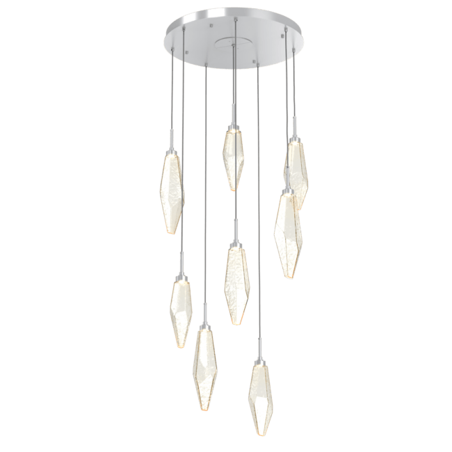 Beveled Rock Crystal Cluster Round Chandelier - Camilalamps - CA - CH256289