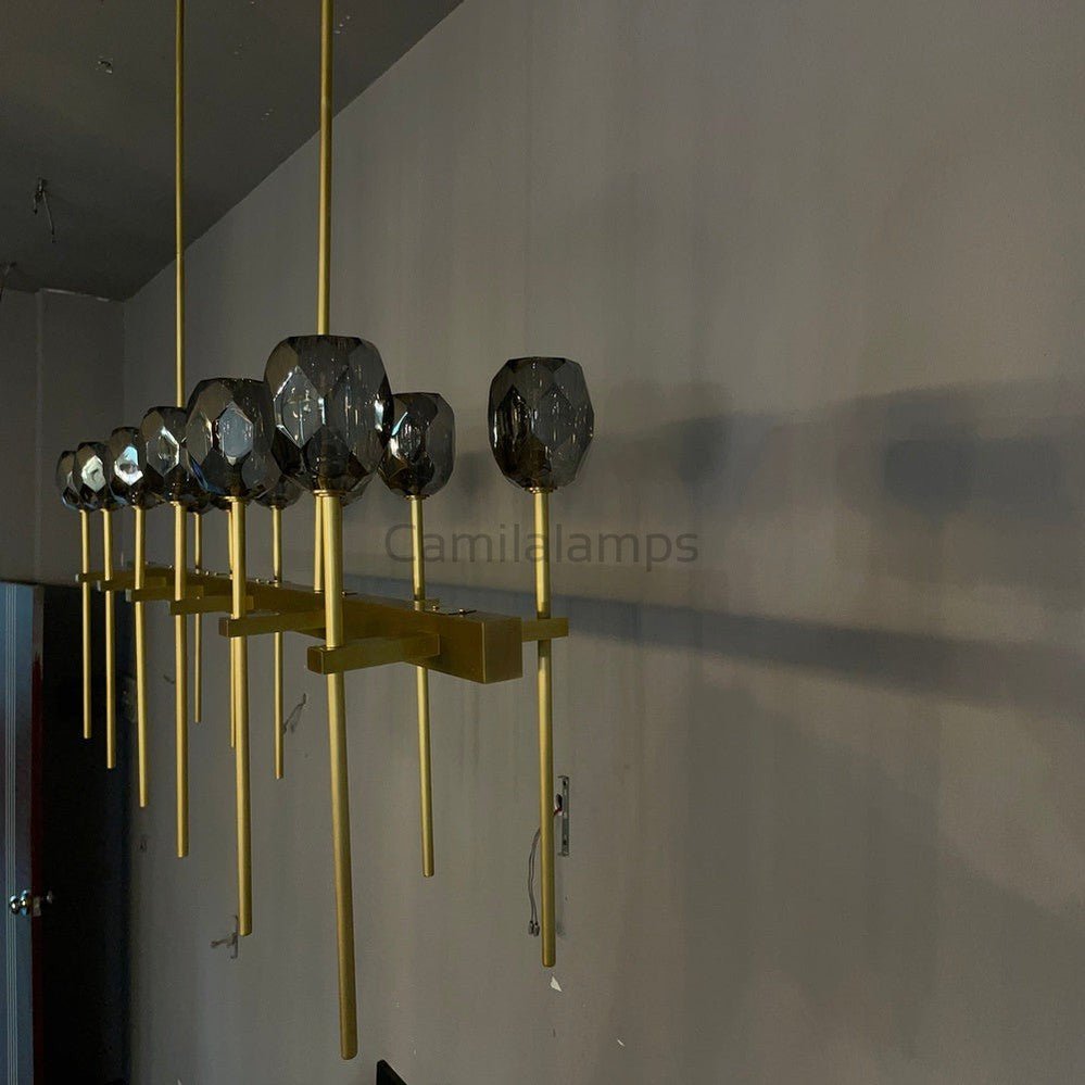 Bille Clear Cristal Linear Chandelier 48" - Camilalamps - Ca10058