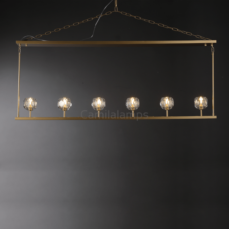 Bille Crystal Linear Chandelier For Dining Room - Camilalamps - CAM1385