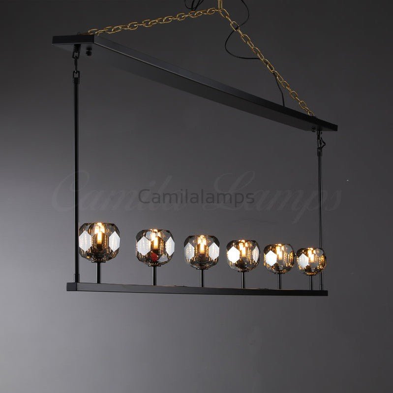 Bille Crystal Linear Chandelier For Dining Room - Camilalamps - CAM1385