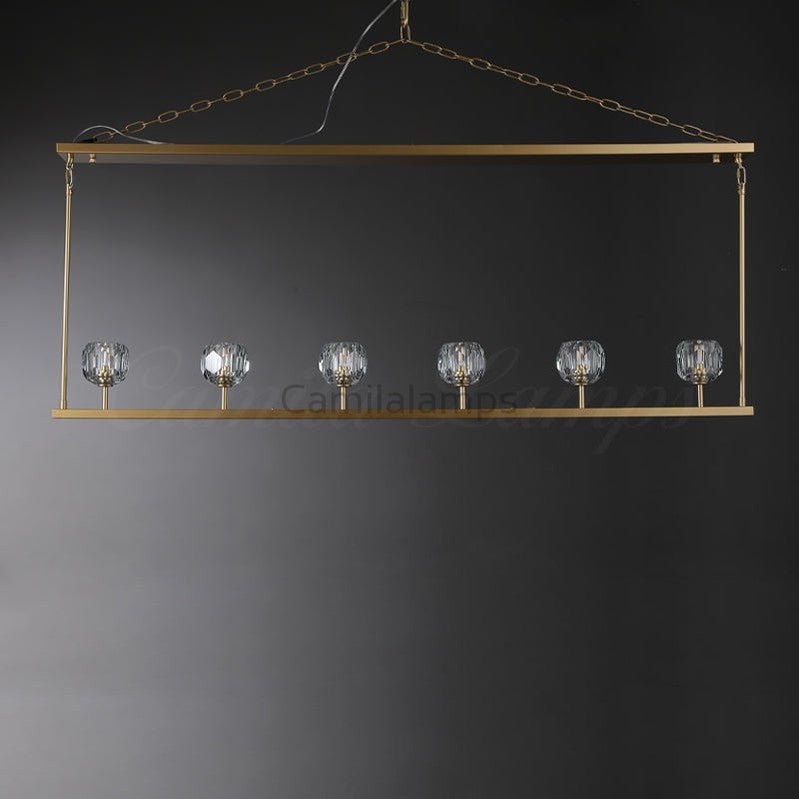 Bille Crystal Linear Chandelier For Dining Room - Camilalamps - CAM1385