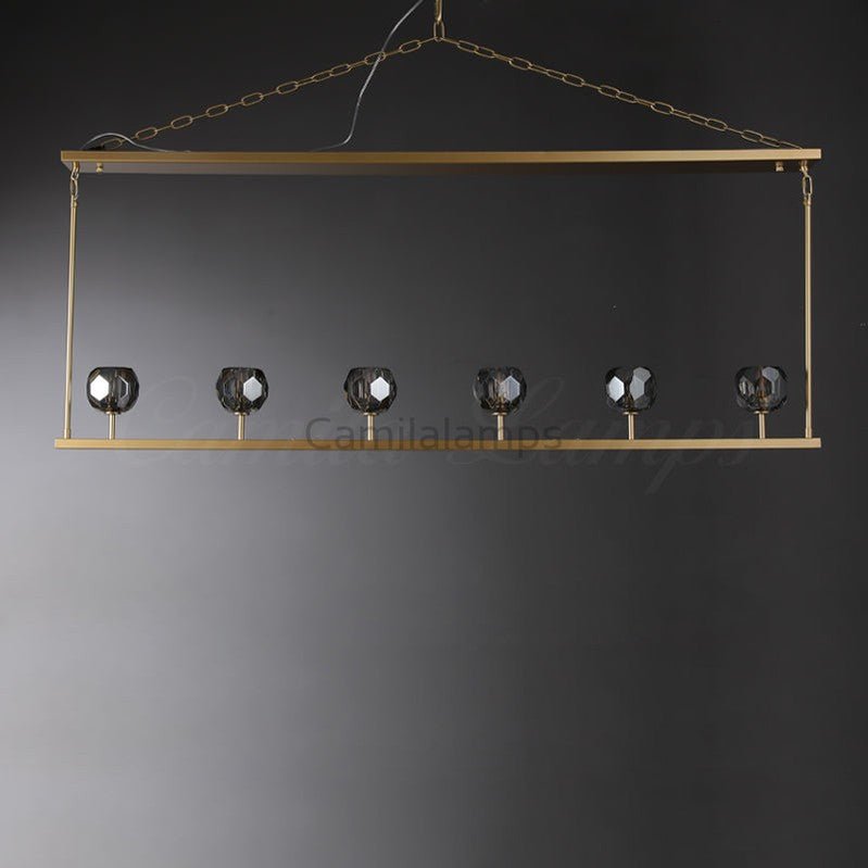 Bille Crystal Linear Chandelier For Dining Room - Camilalamps - CAM1385