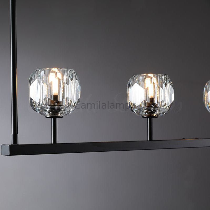 Bille Crystal Linear Chandelier For Dining Room - Camilalamps - CAM1385
