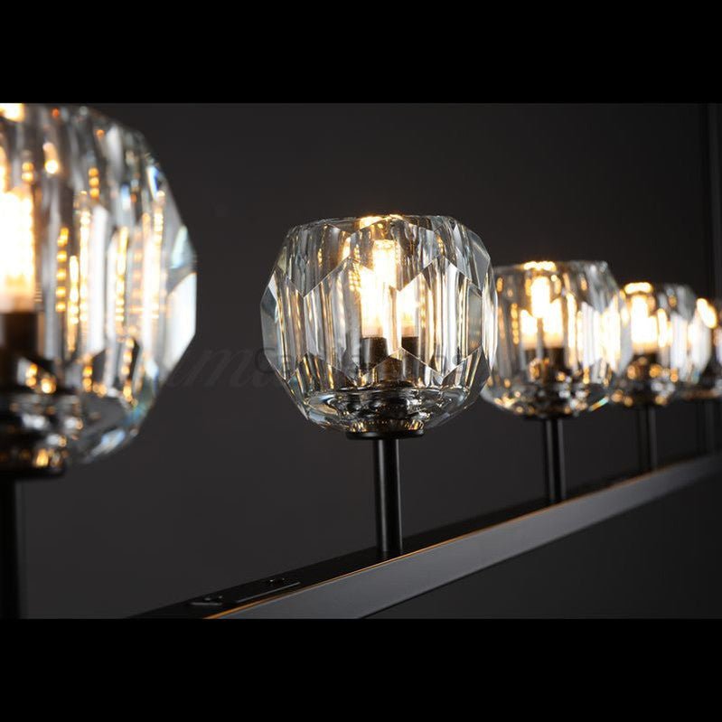 Bille Crystal Linear Chandelier For Dining Room - Camilalamps - CAM1385