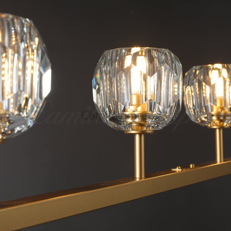 Bille Crystal Linear Chandelier For Dining Room - Camilalamps - CAM1385