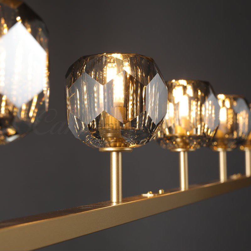 Bille Crystal Linear Chandelier For Dining Room - Camilalamps - CAM1385