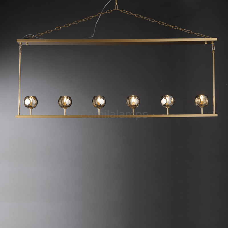 Bille Crystal Linear Chandelier For Dining Room - Camilalamps - CAM1386