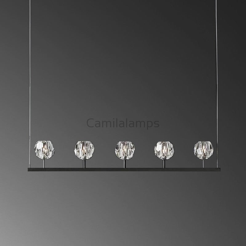 Bille Crystal Linear Chandelier For Dining Room - Camilalamps - CAM1381