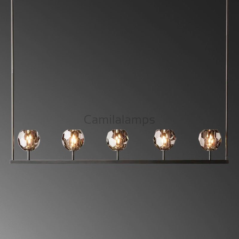 Bille Crystal Linear Chandelier For Dining Room - Camilalamps - CAM1382