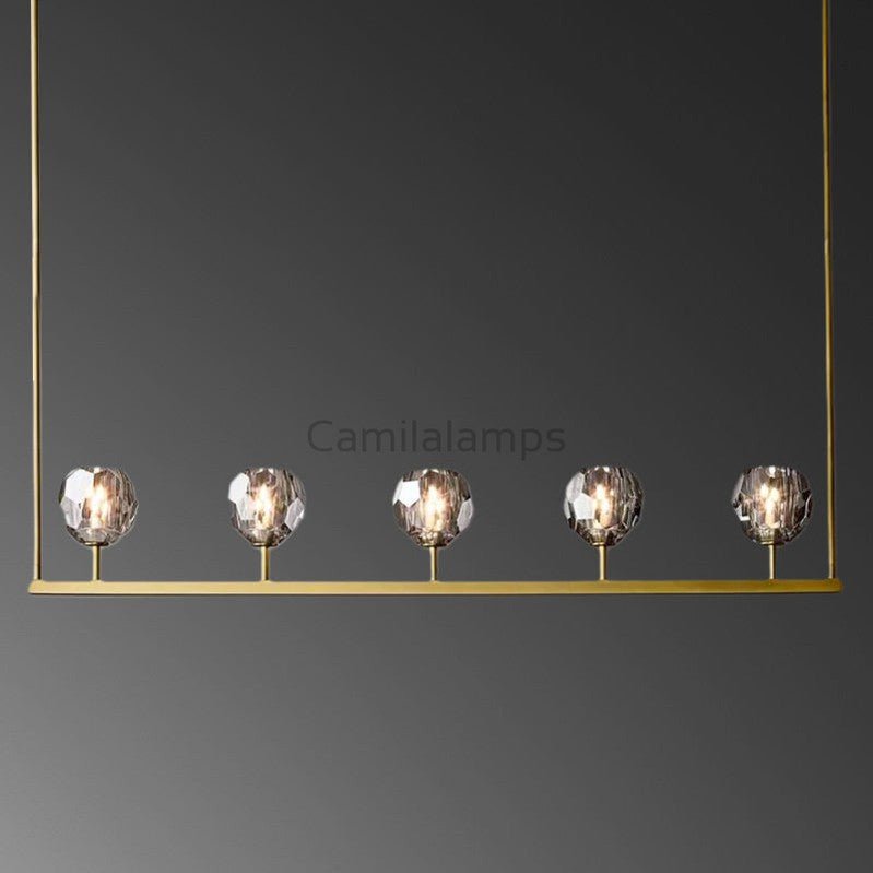 Bille Crystal Linear Chandelier For Dining Room - Camilalamps - CAM1380