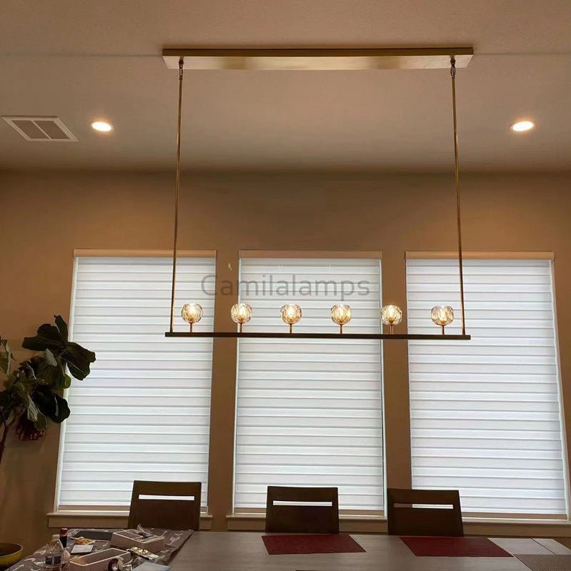 Bille Crystal Linear Chandelier For Dining Room - Camilalamps - CAM1379