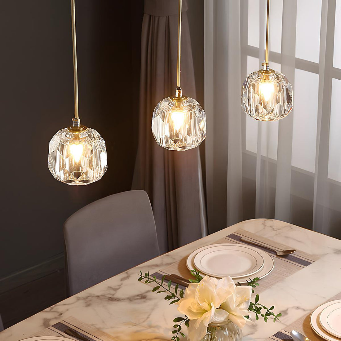 Bille Crystal Modern Pendant Light - Camilalamps - CAM1410