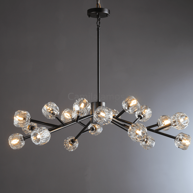 Bille Crystal Round Chandelier For Living Room - Camilalamps - CAM1357
