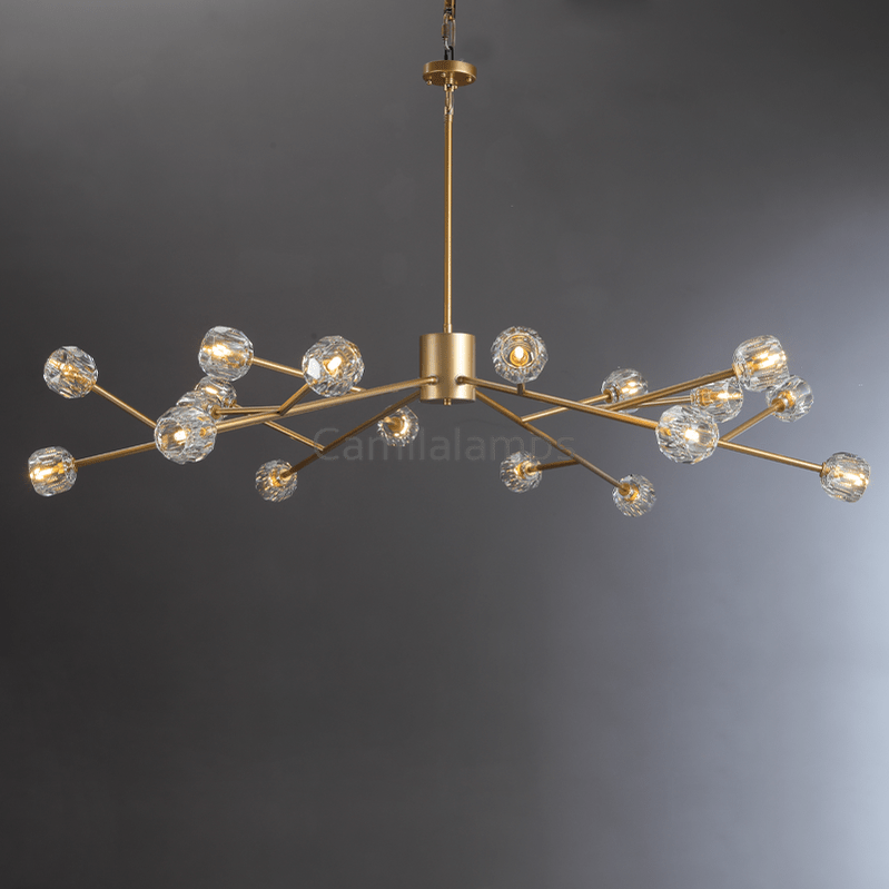Bille Crystal Round Chandelier For Living Room - Camilalamps - CAM1361