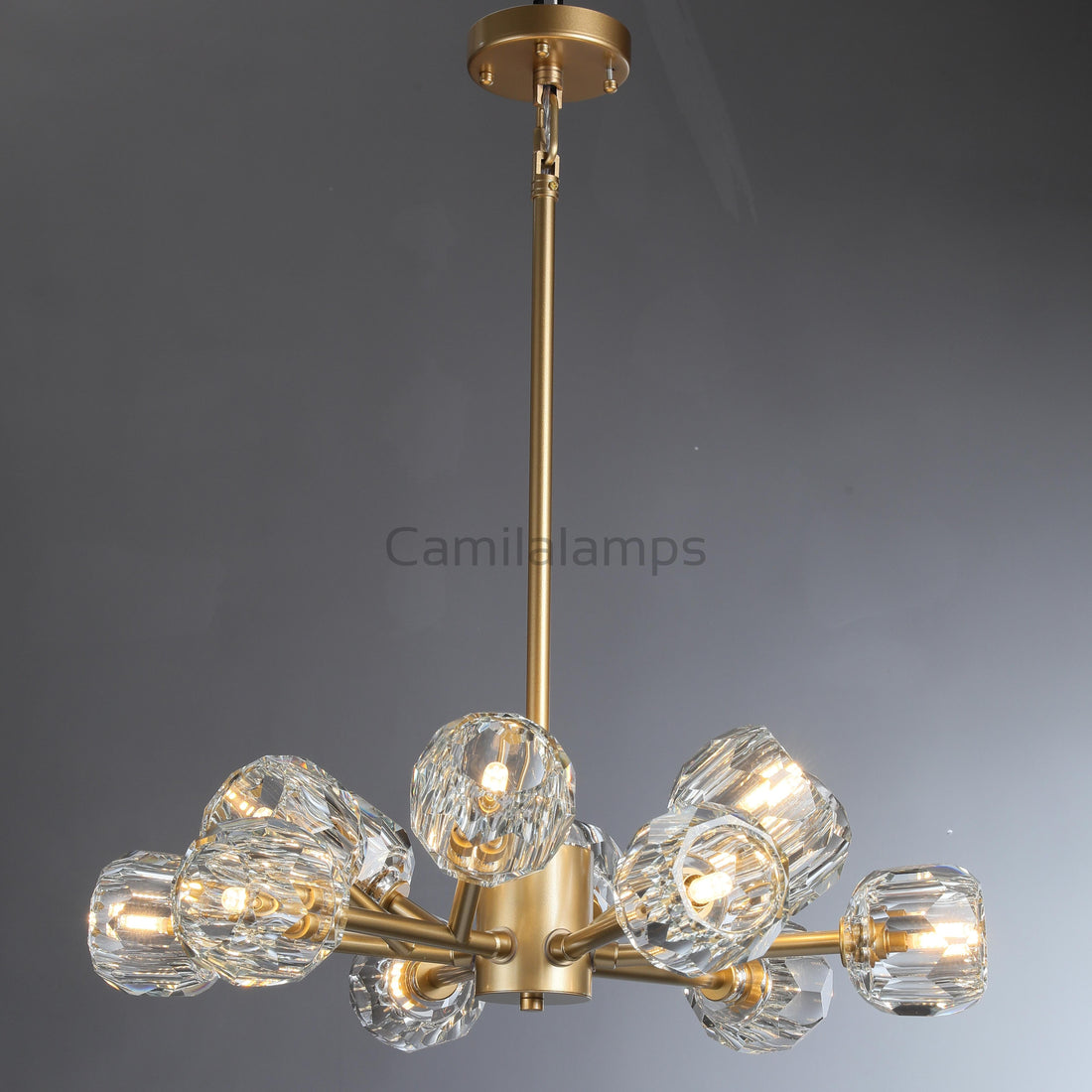 Bille Crystal Round Chandelier For Living Room - Camilalamps - CAM1343