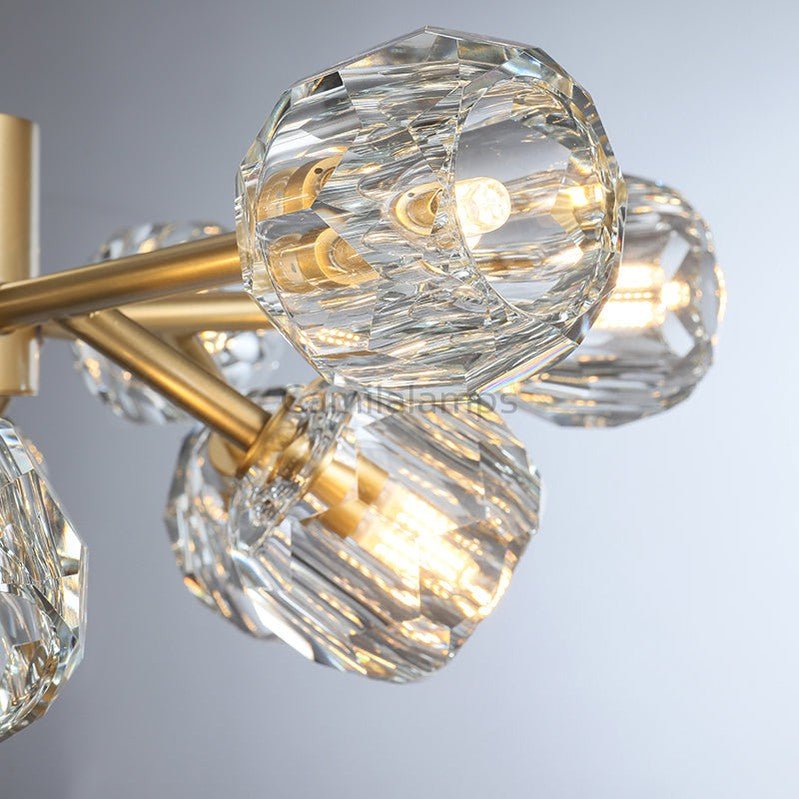 Bille Crystal Round Chandelier For Living Room - Camilalamps - CAM1370