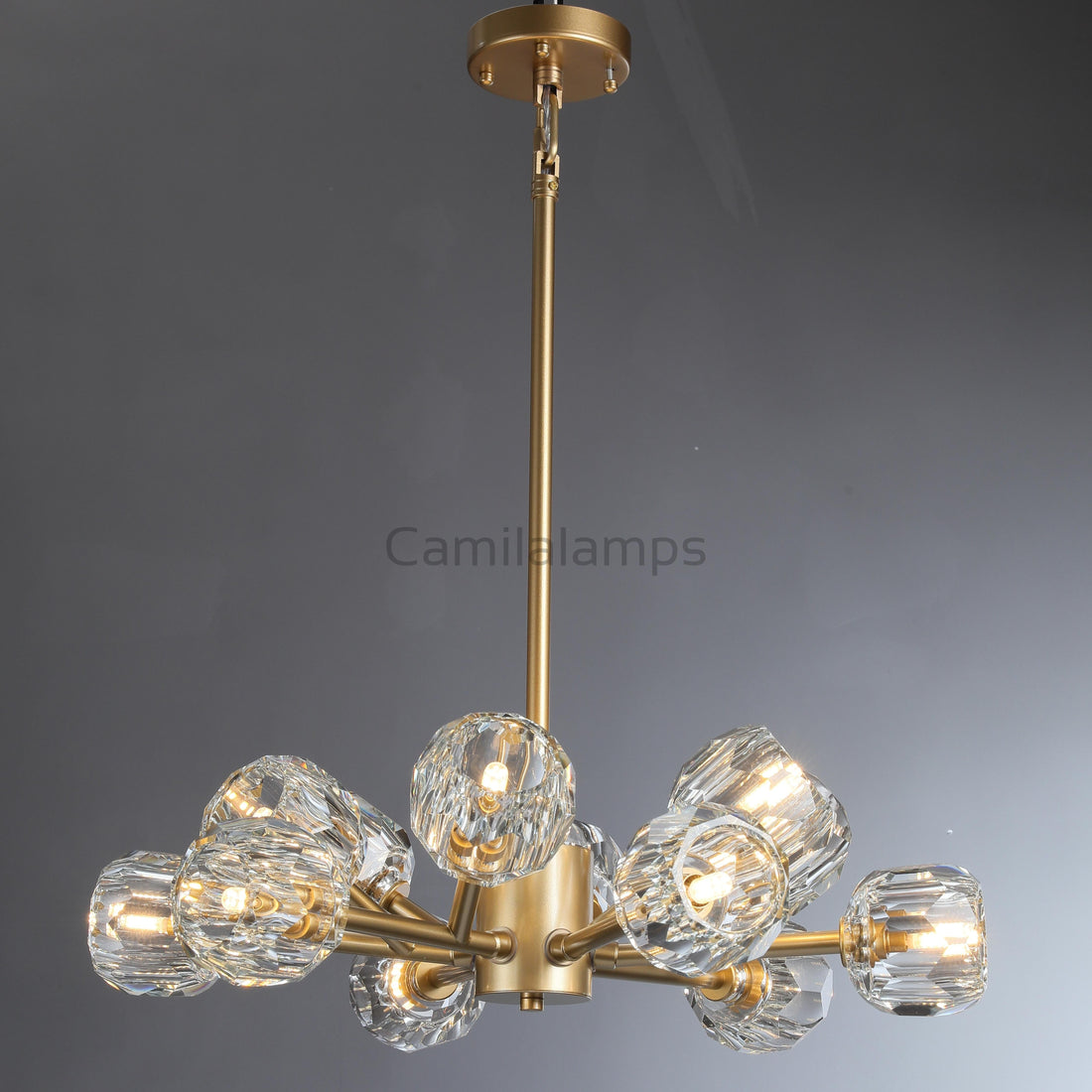 Bille Crystal Round Chandelier For Living Room - Camilalamps - CAM1343