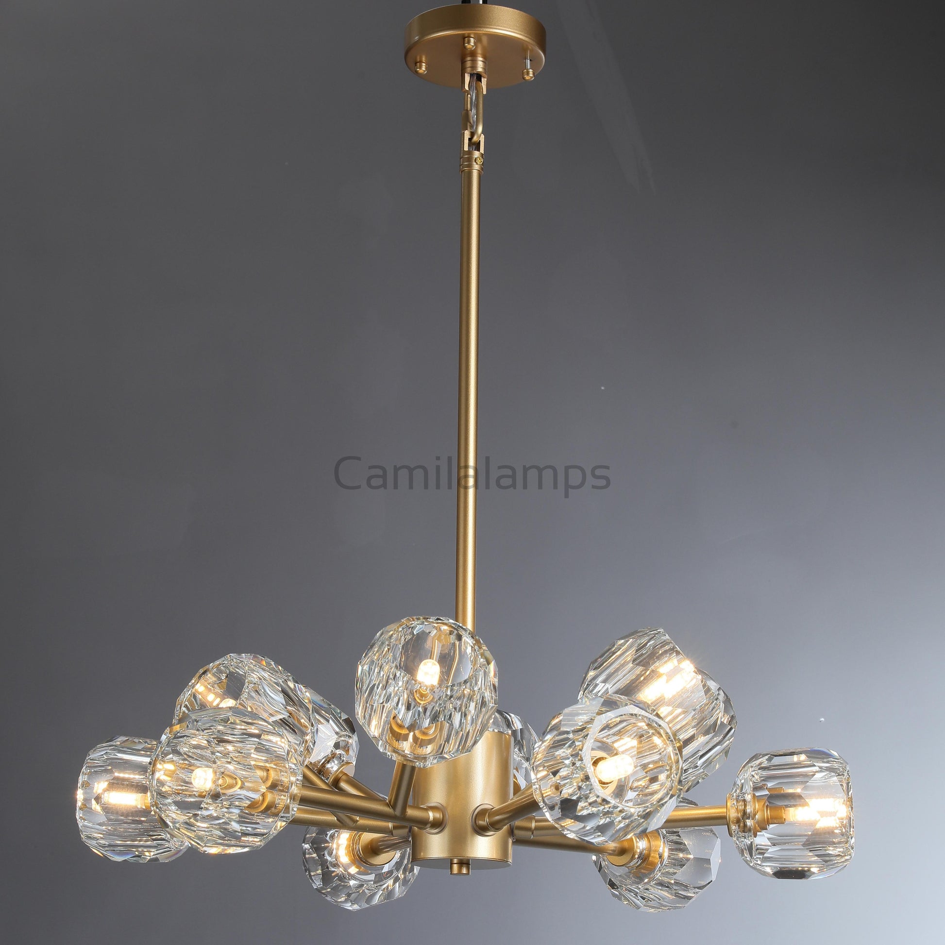 Bille Crystal Round Chandelier For Living Room - Camilalamps - CAM1343