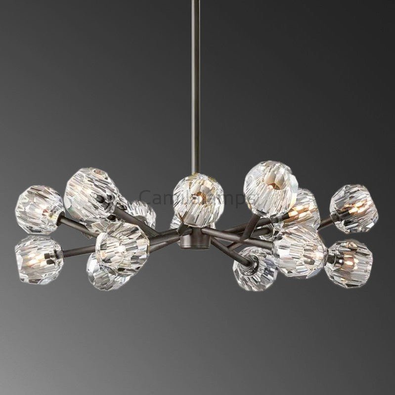 Bille Crystal Round Chandelier For Living Room - Camilalamps - CAM1351