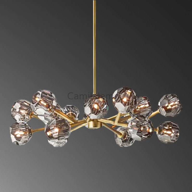 Bille Crystal Round Chandelier For Living Room - Camilalamps - CAM1350