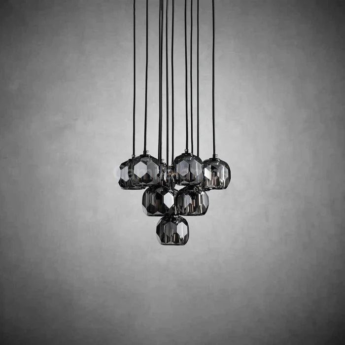 Bille De Crystal Cluster Round Chandelier 14''19''24''30''40" - Camilalamps - CAA - 1Z0059