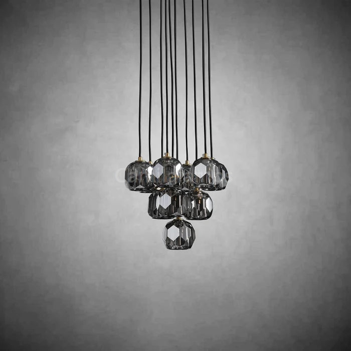 Bille De Crystal Cluster Round Chandelier 14''19''24''30''40" - Camilalamps - Caa-11Z0053