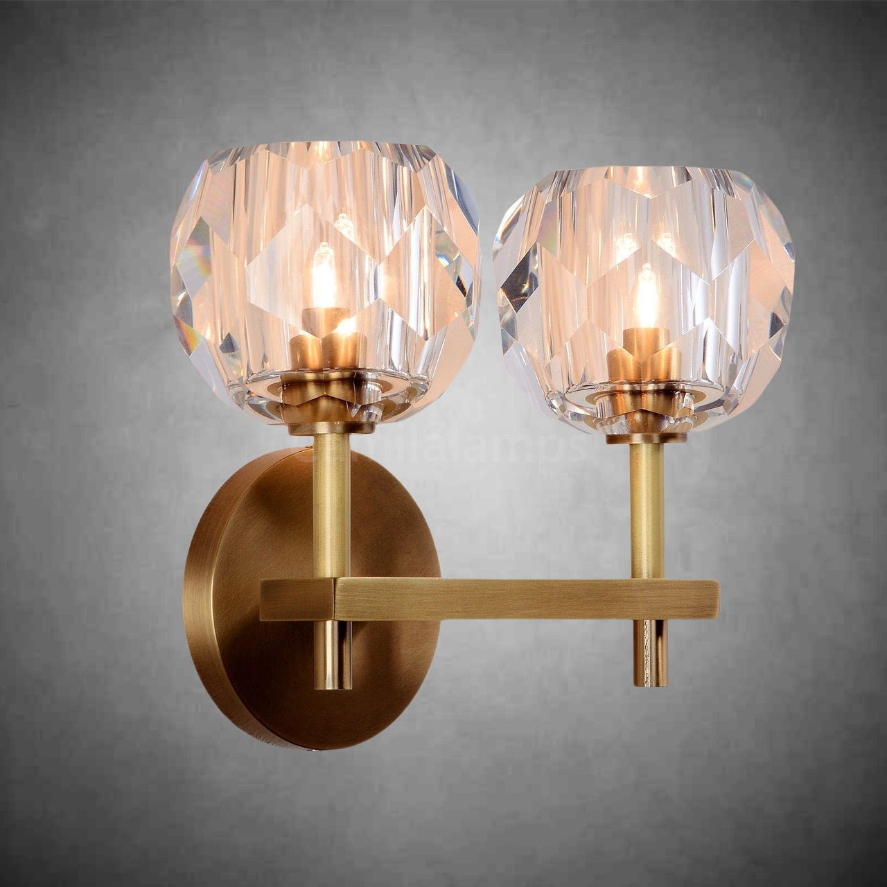 Bille De Crystal Double Wall Sconce - Camilalamps - CA - PA - 02