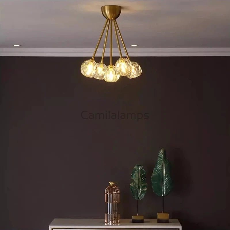 Bille De Crystal Round Flushmount 5" - Camilalamps - CA - PA - 40