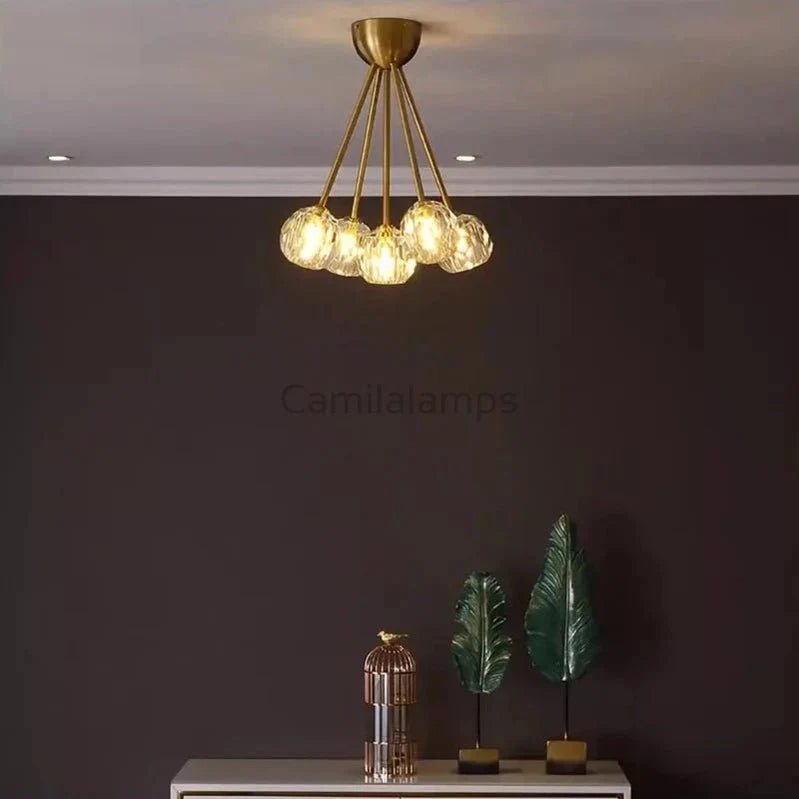 Bille De Crystal Round Flushmount 5" - Camilalamps - Ca-1Pa-140