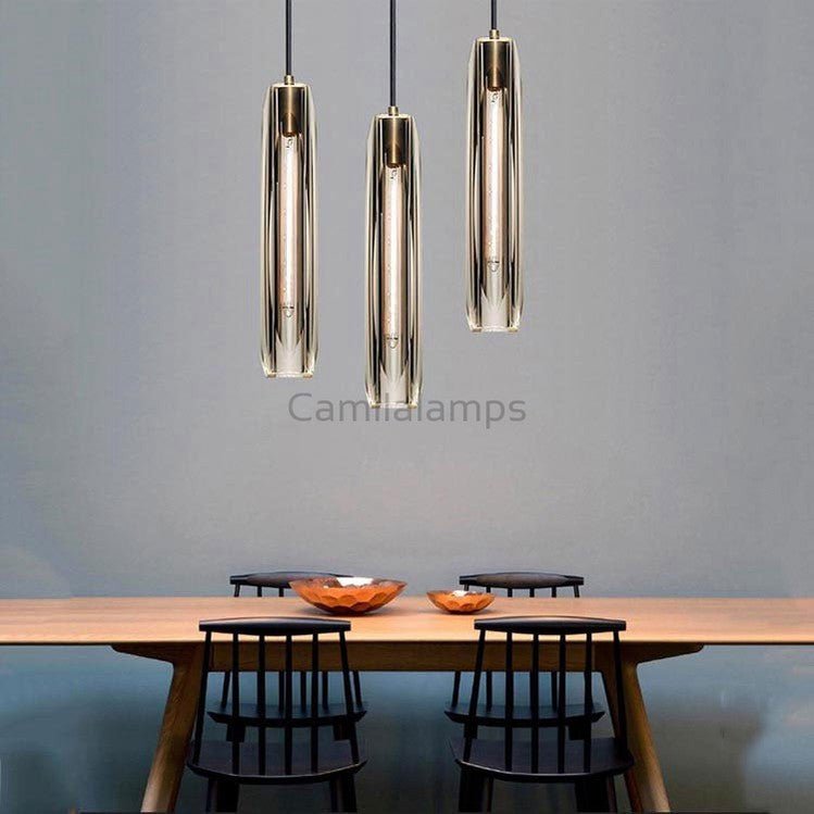 Blake Island Pendant Smoke Shad Pendant Light Over Kitchen Table - Camilalamps - CAM - PT - 34