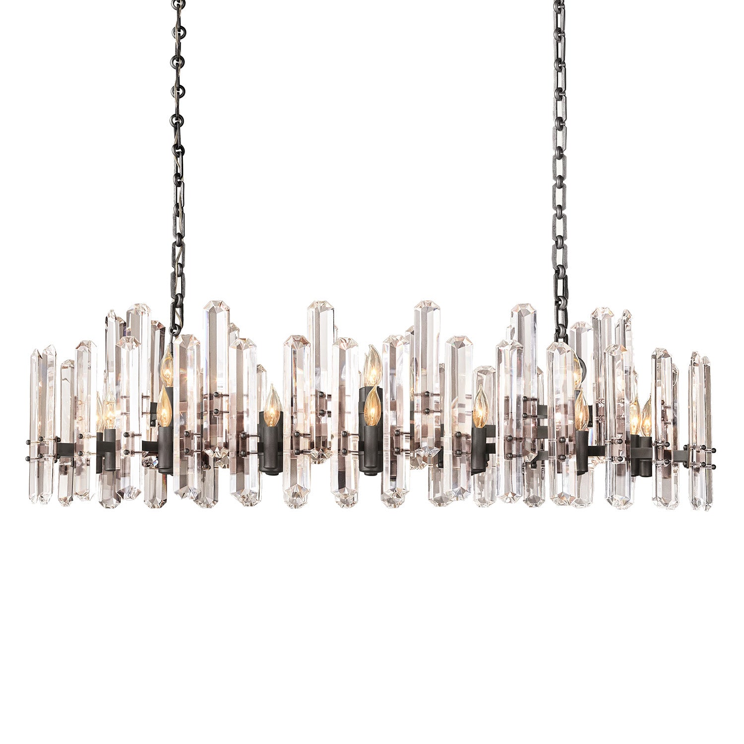 Bonington Prism Crystal Round & Linear Chandelier - Camilalamps - CAM1489