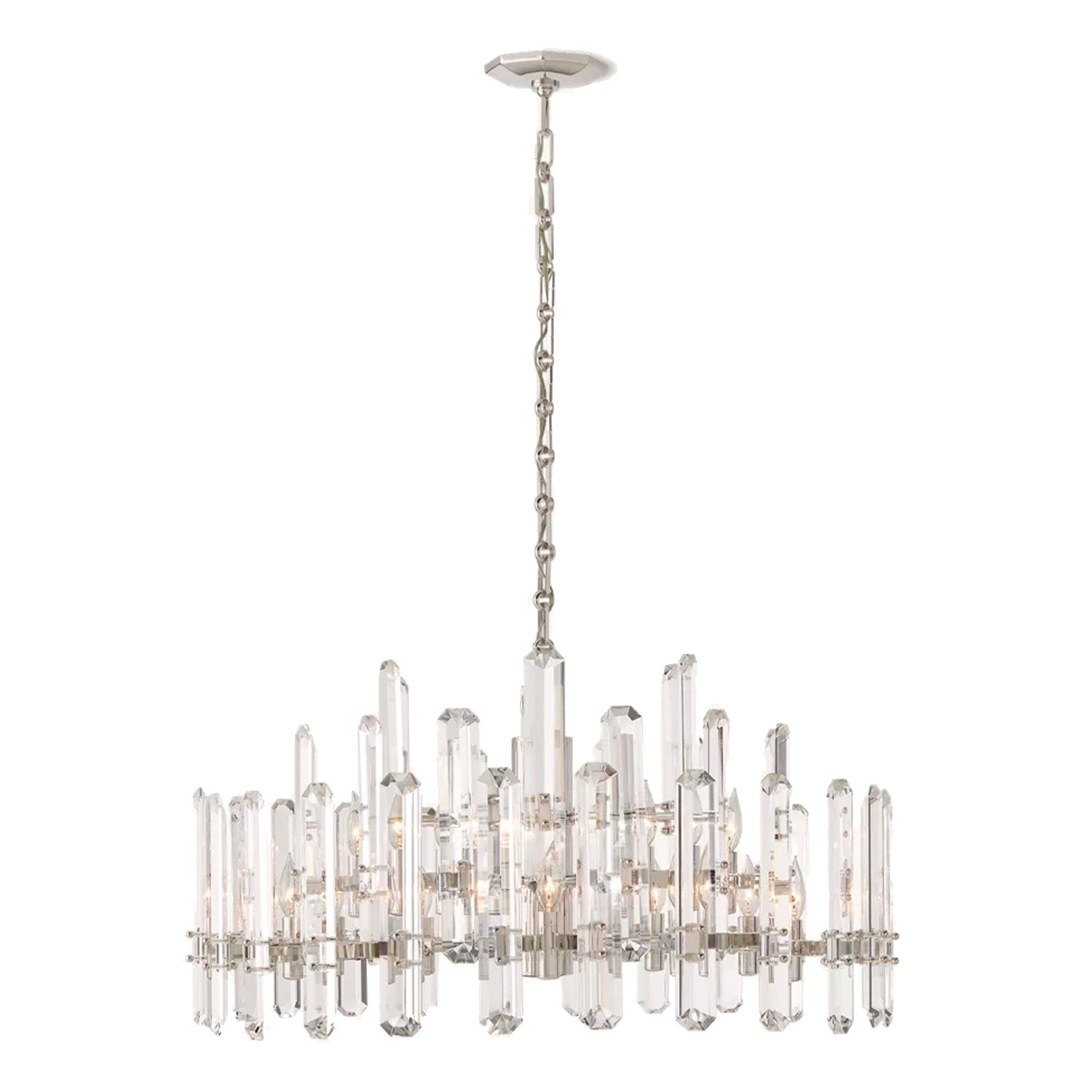 Bonington Prism Crystal Round & Linear Chandelier - Camilalamps - CAM1491