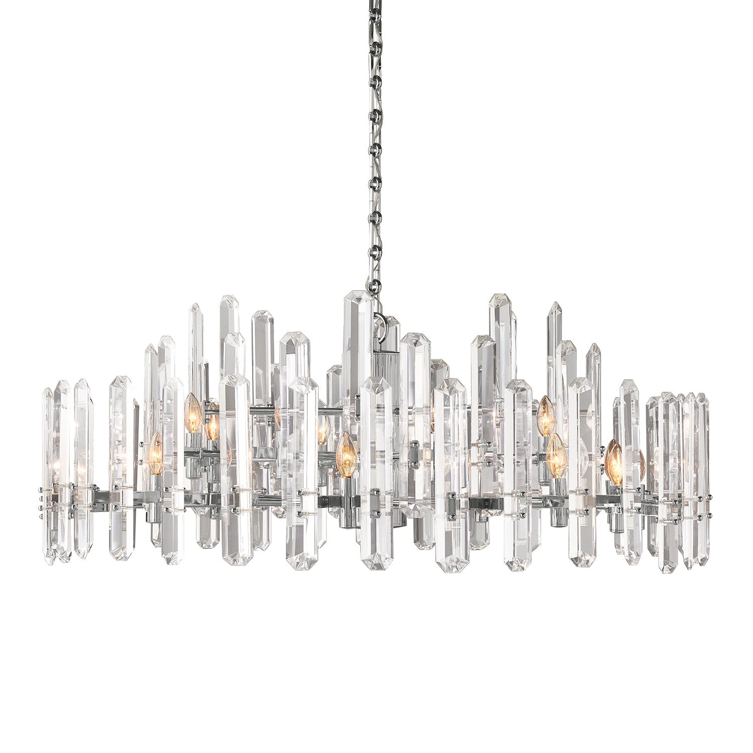 Bonington Prism Crystal Round & Linear Chandelier - Camilalamps - CAM1493